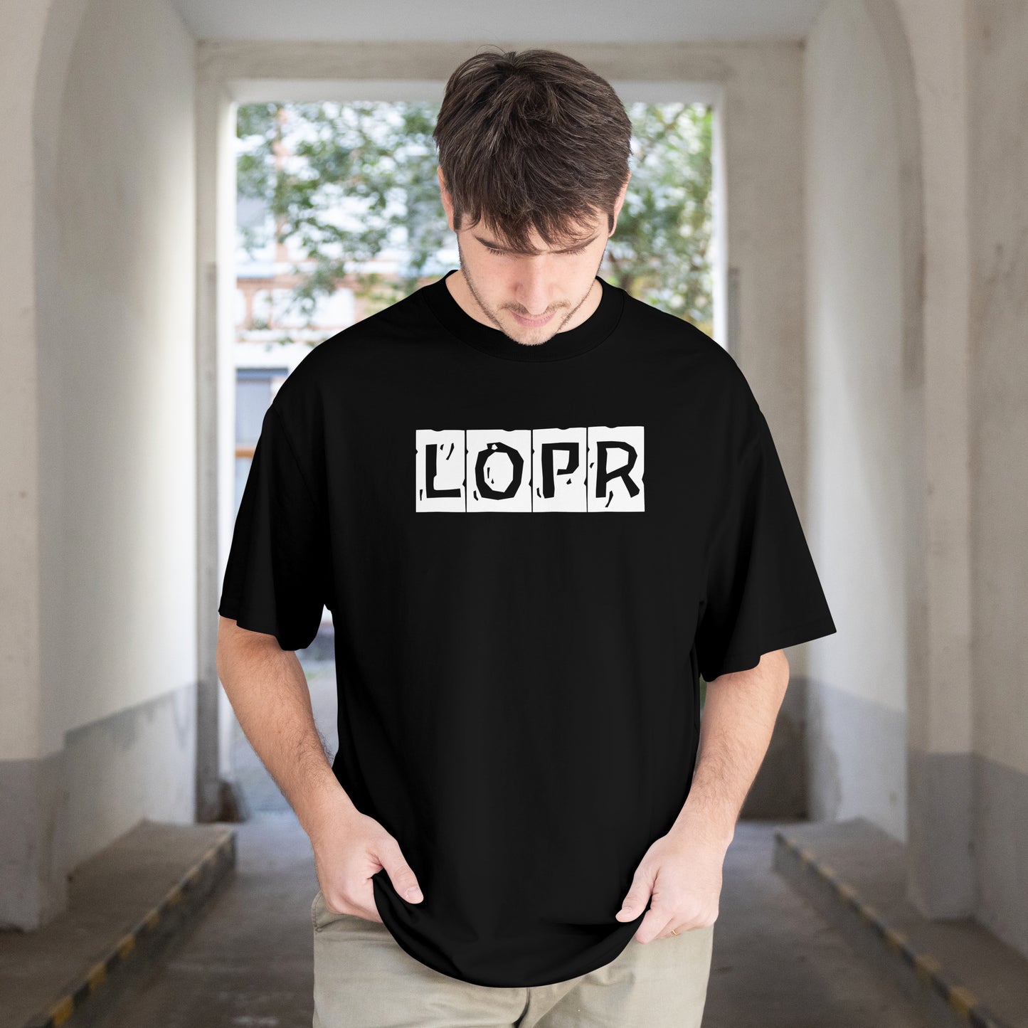 LOPR OFF SHOULDER T-SHIRT