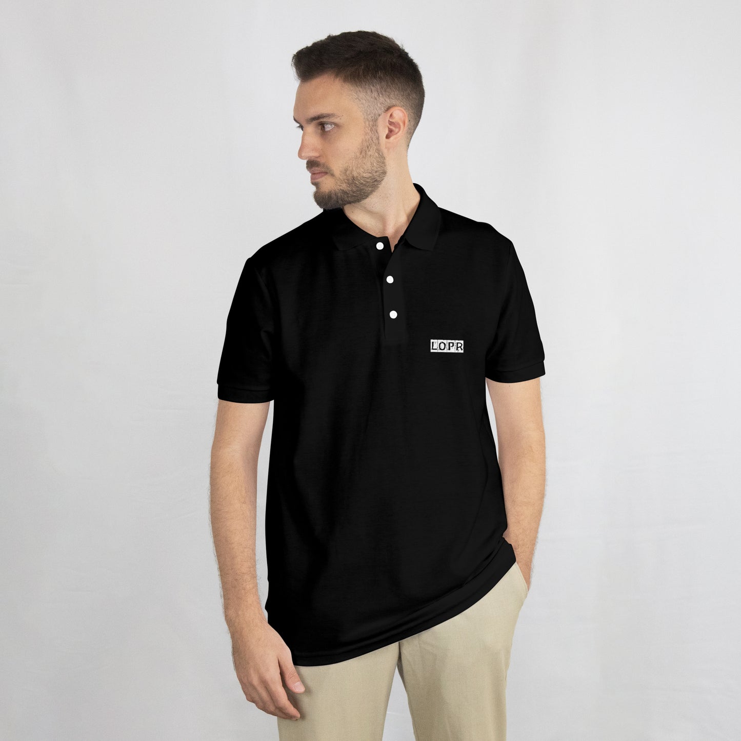 BLACK POLO T-SHIRT
